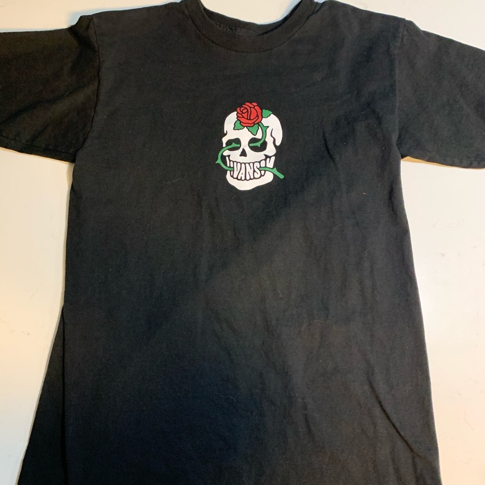 vans t shirt skullxroses